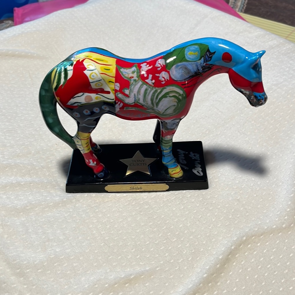 Trail of Painted Ponies SHILOH #4018353 1E/1,345 SIGNED BY TONY CURTIS RETIRED